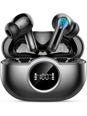 Wireless Black Bass-3.0 3D-Stereo Noise Cancelling 40Hrs Bluetooth 5.4 Earbud